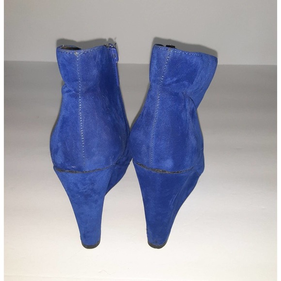 Michael Antonio Blue Suede Wedge Boot sz 8 Flaw - Picture 4 of 6